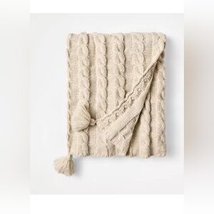 Knit Tassel Braided Throw Ivory - Threshold™ designed with Studio McGee